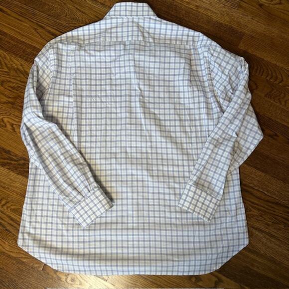 Gitman Bros Long Sleeve Button Up Shirt Mens XXL Blue White Check Cotton USA - Picture 4 of 8